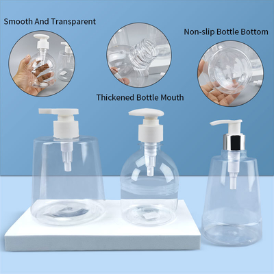Custom Clear PET 250ml 300ml 350ml 500ml Plastic Hair Body Care Hand Soap Foaming Shampoo Lotion Pump Bottle for Cosmetic