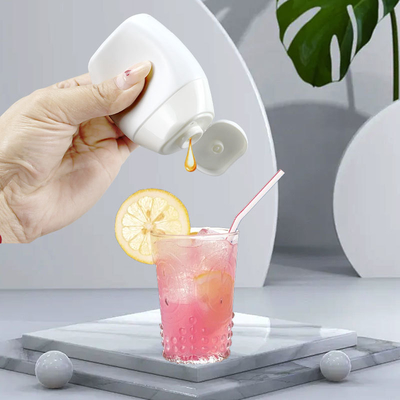 40ml 45ml 60ml Plastic HDPE PP Squeeze Honey Tomato Sauce Concentrated Juice Water Enhancer Bottle With Silicone Valve