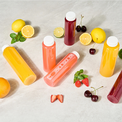 Food Grade Bpa Free Pet Beverage Milk Bottles 8oz 12oz 16oz Empty Plastic Square Juice Bottles With Caps