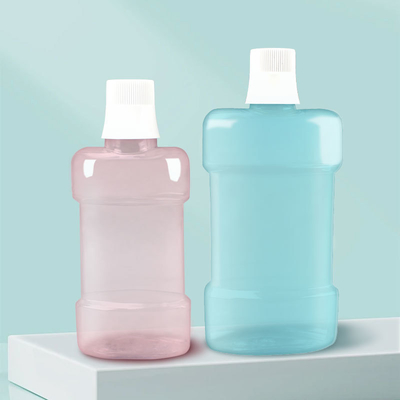 250ml 500ml PET Mouth Rinse Customized PET Color Mouthwash Tongue Cleaner  Plastic Bottle With Screw Cap