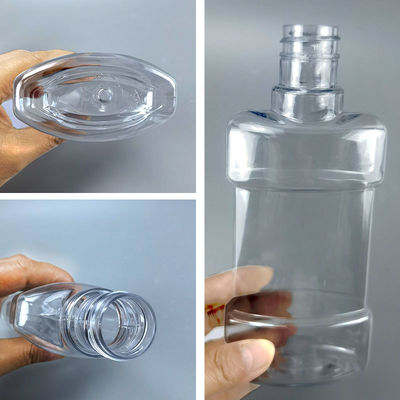250ml 500ml PET Mouth Rinse Customized PET Color Mouthwash Tongue Cleaner  Plastic Bottle With Screw Cap
