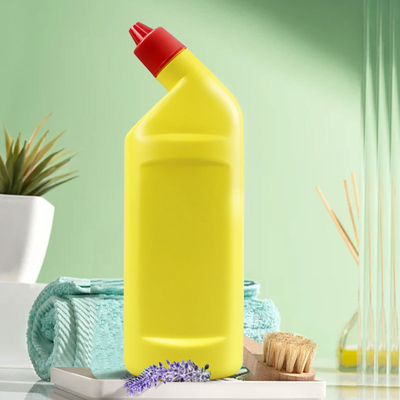 Customize Color Print 500ml Yellow Detergent Plastic HDPE Chemical Screw Cap Detergent Bottle/dishwashing Liquid Plastic Bottle