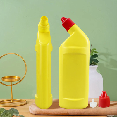 Customize Color Print 500ml Yellow Detergent Plastic HDPE Chemical Screw Cap Detergent Bottle/dishwashing Liquid Plastic Bottle
