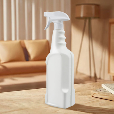 Customize Logo Print Refillable 850ml HDPE Plastic White Cleaning Trigger  Spray Bottle for Home Garden Gym