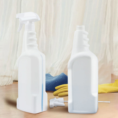 Customize Logo Print Refillable 850ml HDPE Plastic White Cleaning Trigger  Spray Bottle for Home Garden Gym