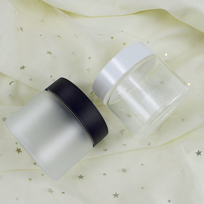 150ml 5oz PLA Frosted Clear Black Screw Cap Wide Mouth Hemep Supplement Fruit Flavor Snacks Vitamin Sweet CBD Jar