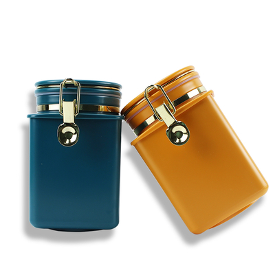 Coffee Bean Container Food Coffee Kitchen Storage Canister Tea Coffee Canister Plastic Jar