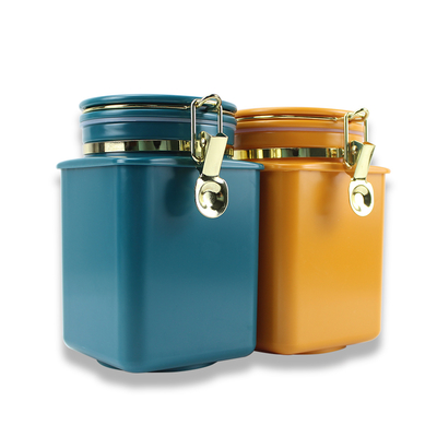 Coffee Bean Container Food Coffee Kitchen Storage Canister Tea Coffee Canister Plastic Jar