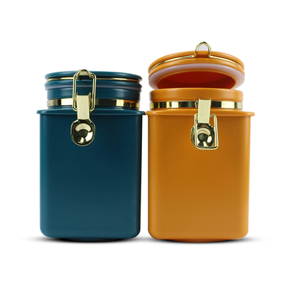 Coffee Bean Container Food Coffee Kitchen Storage Canister Tea Coffee Canister Plastic Jar
