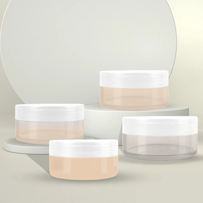 Custom Empty Private Care Gel Wash Gel Jars Luxury Cream Plastic Jars with Flip Top Cap