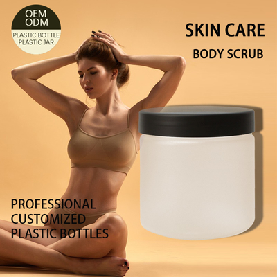Custom Cosmetics Packaging Empty Massage Cream Body Scrub Breast Enhancement Cream Jars 250ml 500ml Skincare Plastic Jar