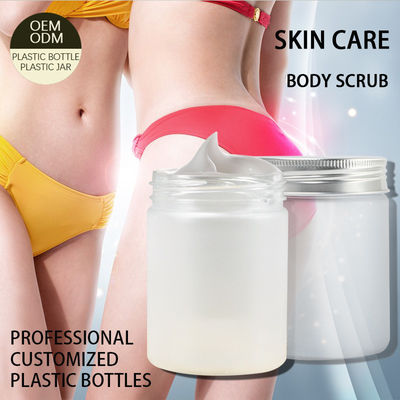 Custom Cosmetics Packaging Empty Massage Cream Body Scrub Breast Enhancement Cream Jars 250ml 500ml Skincare Plastic Jar