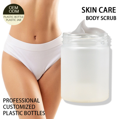 Empty Cosmetic Face Lightening Body Lotion Slimming Cream Body Scrub Frosted PET Plastic Cream Jar