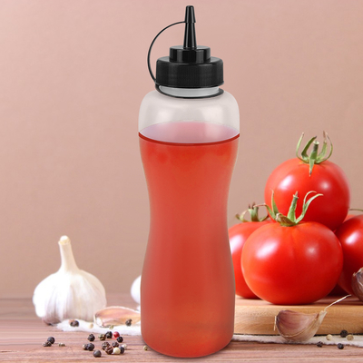 Empty Chili Soy Tomato Hot Sauce Bottles Packaging 250ml 350ml 500ml 700ml 1 Litre LDPE Squeeze Plastic Bottle with Cap