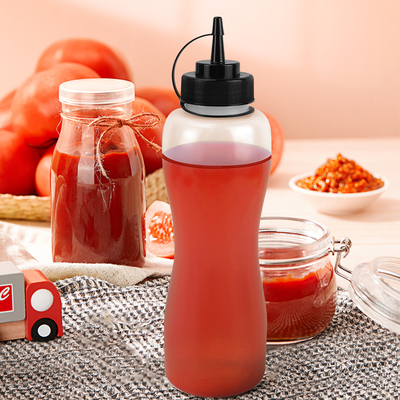 Empty Chili Soy Tomato Hot Sauce Bottles Packaging 250ml 350ml 500ml 700ml 1 Litre LDPE Squeeze Plastic Bottle with Cap