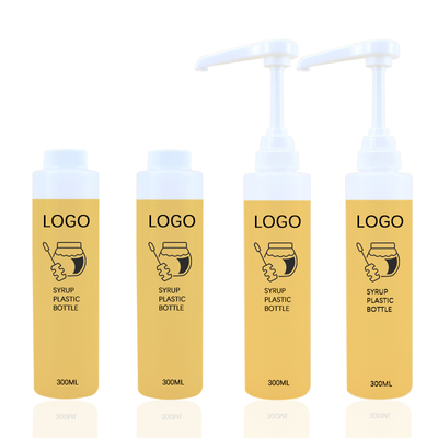 Good Quality 300ml 10oz Bottles Syrup Pumps Dispenser Plastic and Olive Oil Plastic Bottle