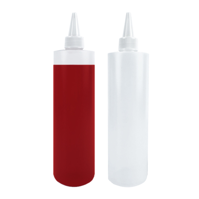 17oz 500ml Condiment Squeeze Bottles Squirt Plastic Sauce Containers Ketchup Bottles