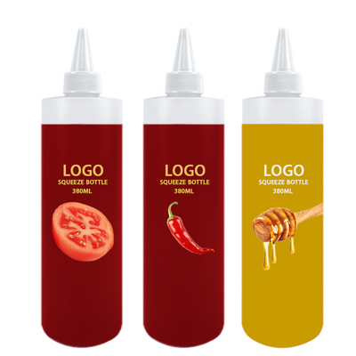 17oz 500ml Condiment Squeeze Bottles Squirt Plastic Sauce Containers Ketchup Bottles