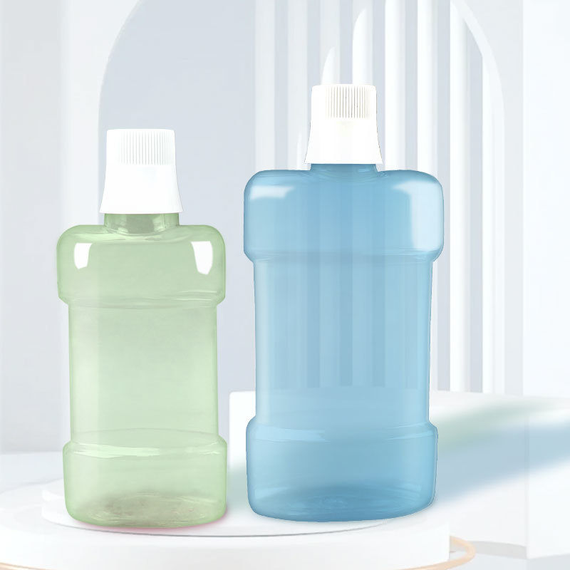 Eco Friendly Portable Clear Leak Proof Breath Freshener Tongue Cleaner Mouth Rinse Mouthwash Plastic Bottle