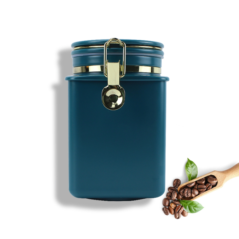 Coffee Bean Container Food Coffee Kitchen Storage Canister Tea Coffee Canister Plastic Jar