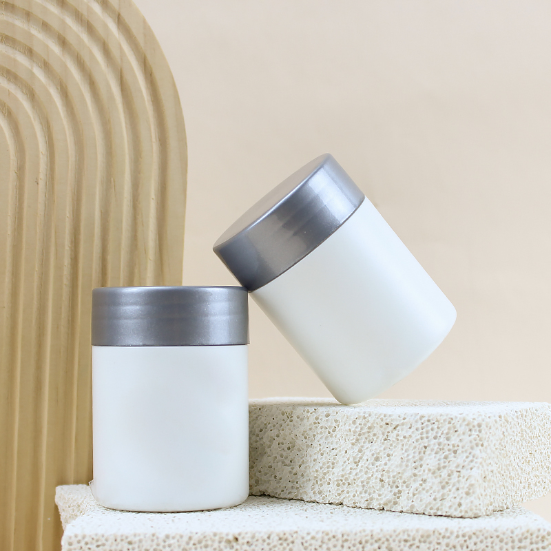 Frosted Matte Plastic Jar 100ml HDPE Wide Mouth Jar Face Cream Customized Butter Lotion Bottle Cosmetic Packaging Jars