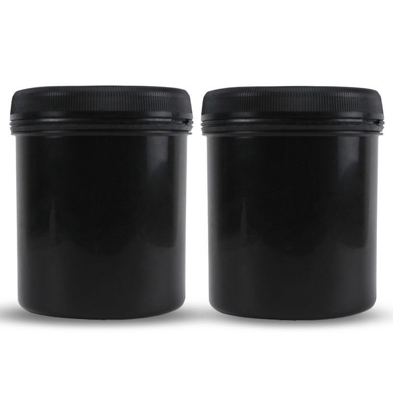 1000 ml Plastic Container Cosmetic Jar Black Custom Plastic Honey Jar clear Body Cream Plastic Jars with Screw Top Lids