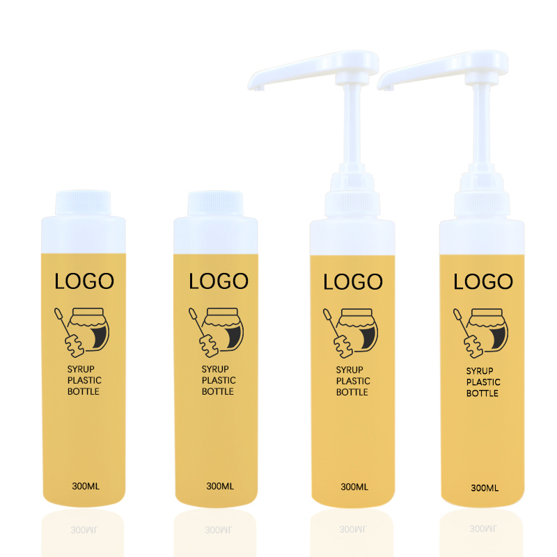 Good Quality 300ml 10oz Bottles Syrup Pumps Dispenser Plastic and Olive Oil Plastic Bottle